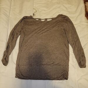 Taupe colored 3/4 sleeve blouse size medium